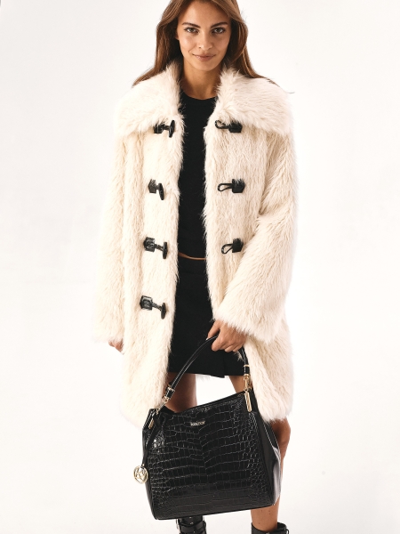 Schwarze große Umhängetasche JENNY