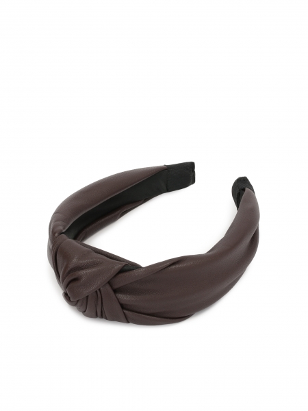 Luxuriöses dunkelbraunes Haarband aus der kazar x kasia Kollektion KASIA NEW CROWN