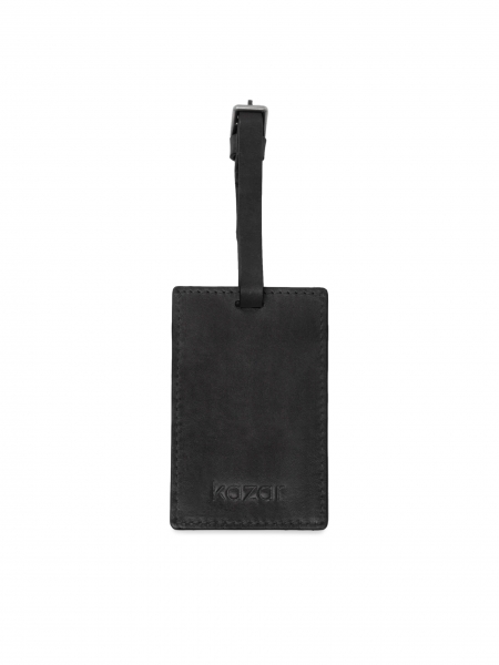 Genarbtes Leder schwarzes Reiseabzeichen TOME