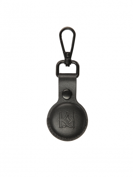Schwarze Ledertasche für AirTag XOLAN