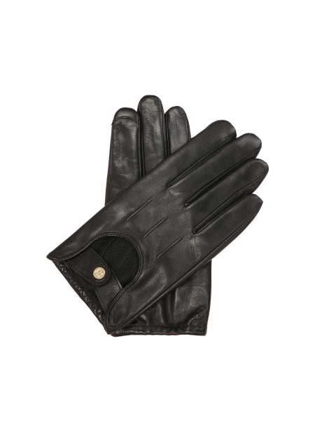 Schwarze Autohandschuhe aus weichem Leder  GALLIA