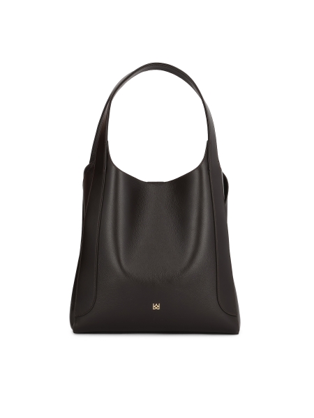 Große braune Handtasche mit langen Henkeln ARIANNA