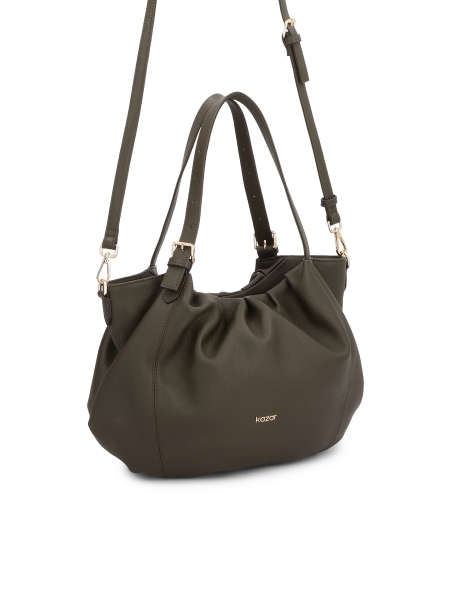 Olive Handtasche mit lockerem, abgerundetem Schnitt  WILL