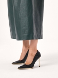 Schwarze Lacklederpumps mit goldenem Absatz ARICIA