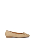 Beige Ballerinas mit geprägtem Muster  EILEEN