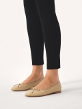 Beige Ballerinas mit geprägtem Muster  EILEEN