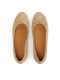 Beige Ballerinas mit geprägtem Muster  EILEEN