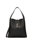 Schwarze elegante Lederhandtasche LAURIE