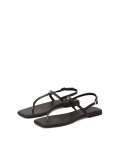 Schwarze Ledersandalen mit quadratischer Zehe KS MURIEL