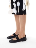 Schwarze Ballerinas mit Gummiband  KS AVRIL