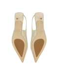 Cremefarbene Pumps mit offenem Absatz  KS SELENE