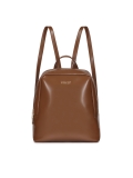 Minimalistischer brauner Rucksack mit goldener Hardware ELLIANA