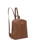 Minimalistischer brauner Rucksack mit goldener Hardware ELLIANA