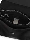 Schwarze Lederhandtasche mit abnehmbaren Riemen ASTRE