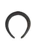 Schwarzes geflochtenes Papierstroh-Stirnband MOANA