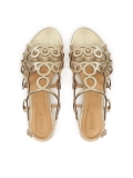 Goldene Sandalen mit feinem Muster EMILY