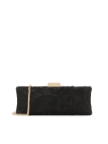 Schwarze Clutch-Bag mit Spitze im venezianischen Stil LORRAINE