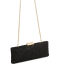 Schwarze Clutch-Bag mit Spitze im venezianischen Stil LORRAINE