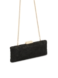 Schwarze Clutch-Bag mit Spitze im venezianischen Stil LORRAINE