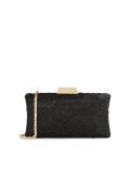 Elegante schwarze Clutch-Tasche aus Guipure CARI