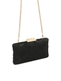Elegante schwarze Clutch-Tasche aus Guipure CARI