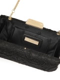 Elegante schwarze Clutch-Tasche aus Guipure CARI