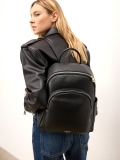 Schwarzer Lederrucksack BEATRIZA