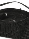 Schwarze geflochtene Lederhandtasche KS CELENE
