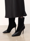 Elegante Stiefel aus Wildleder und Lackleder JACKIE