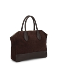 Braune Wildleder-Tasche mit weicher Form AVIELLE