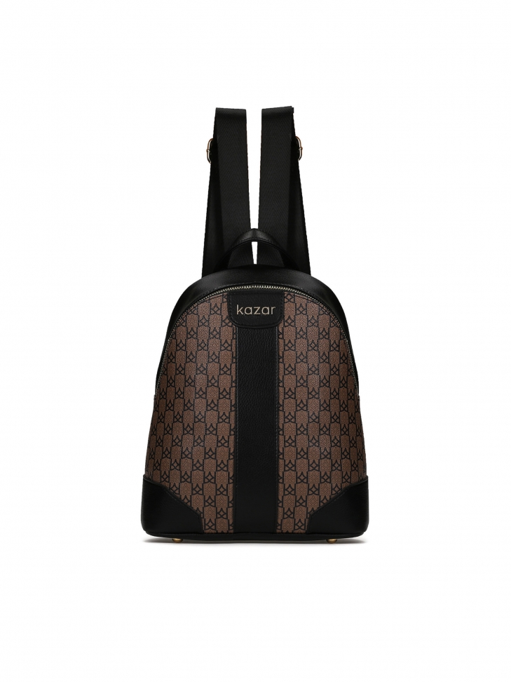 Braun-schwarzer Damen-Rucksack ELOTA