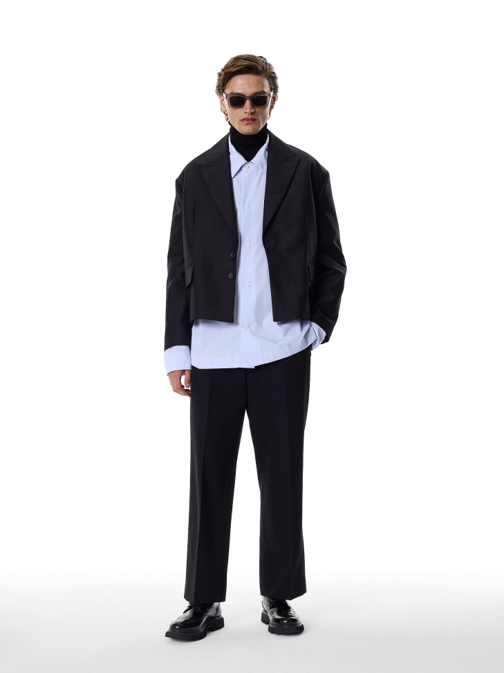 Schwarze Leder Brogues Freizeitschuhe GRAYDEN