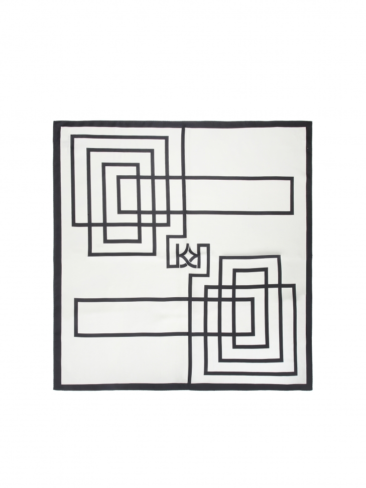 Seidenschal mit geometrischen Mustern LEONIA