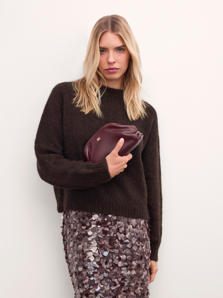 Kastanienbrauner Abendtäschchen GLOW