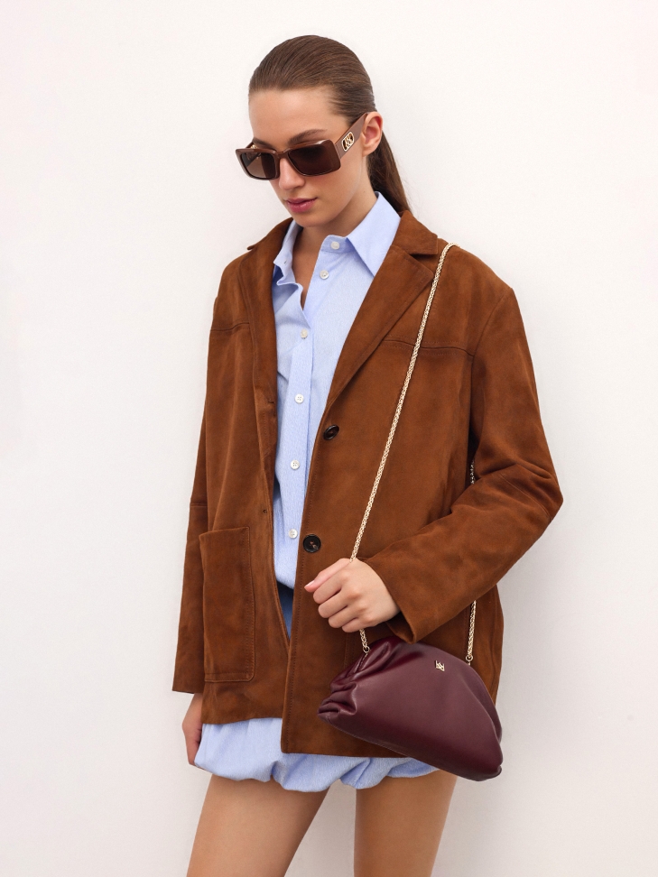 Kastanienbrauner Abendtäschchen GLOW