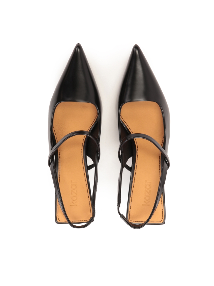 Offene Pumps mit quadratischem Absatz CAITLIN