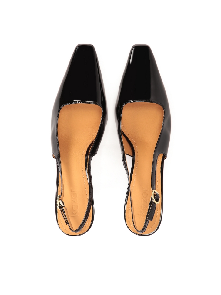 Pumps aus Lackleder ohne Absatz NISSA