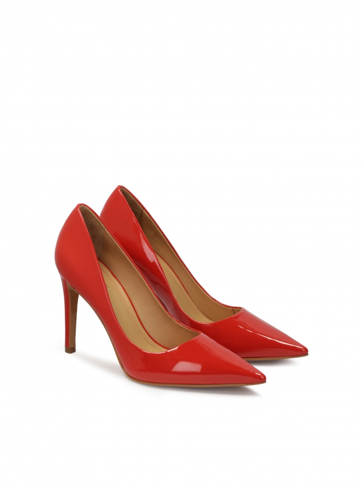 Rote Stiletto-Pumps aus Lackleder SIMONNE