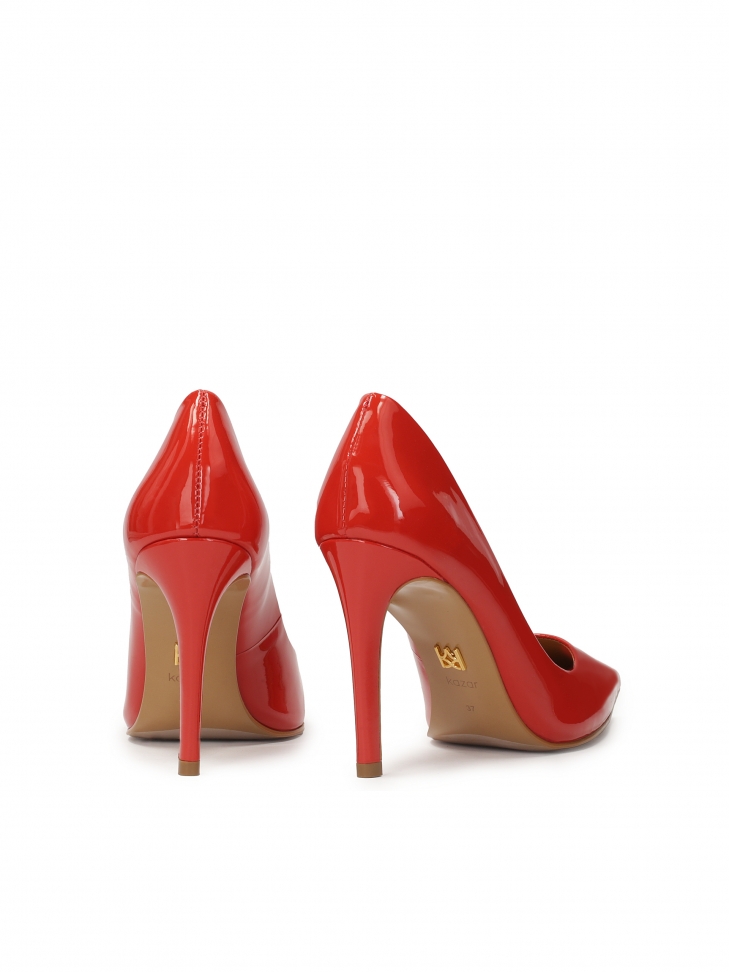Rote Stiletto-Pumps aus Lackleder SIMONNE