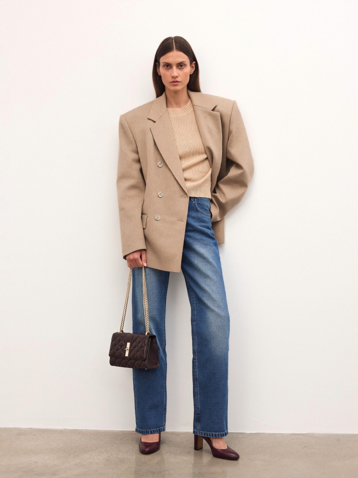 Kastanienbraune Pumps mit abgerundeten Nasen JILIN