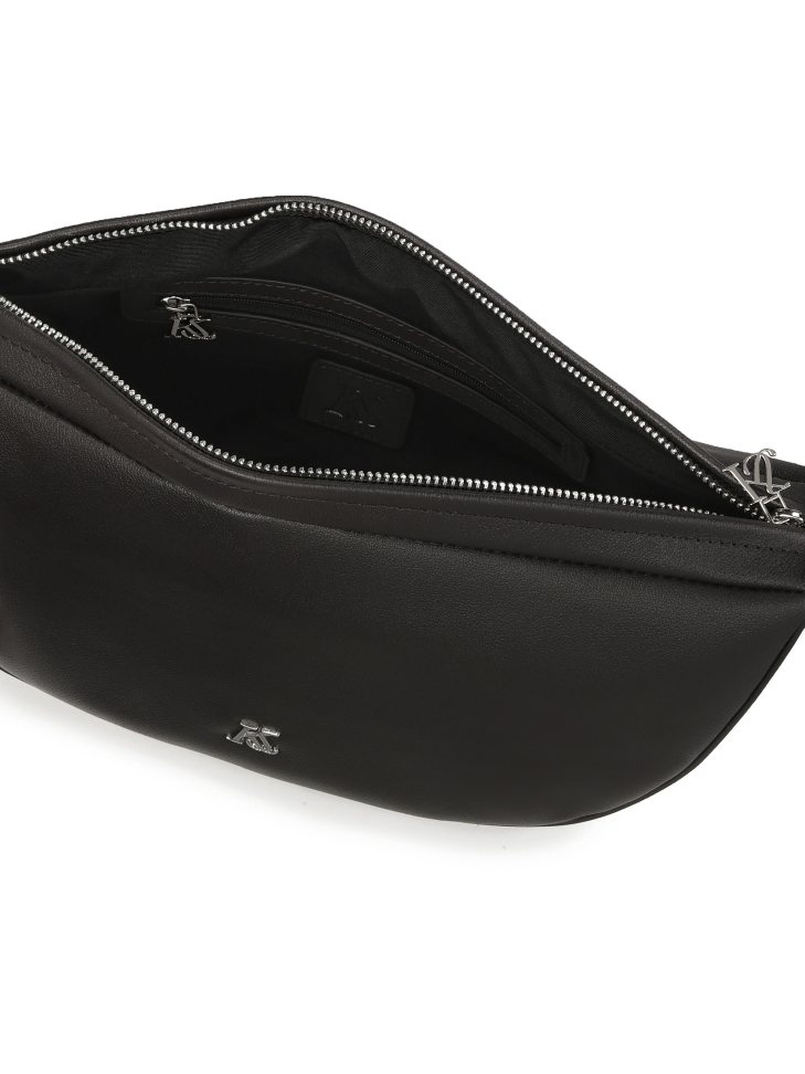Langgestreckte schwarze Umhängetasche KS LILE