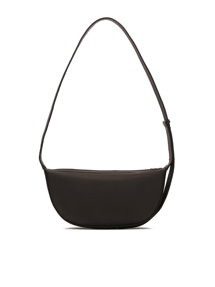 Dunkelbraune Handtasche mit silberner Hardware KS LILE