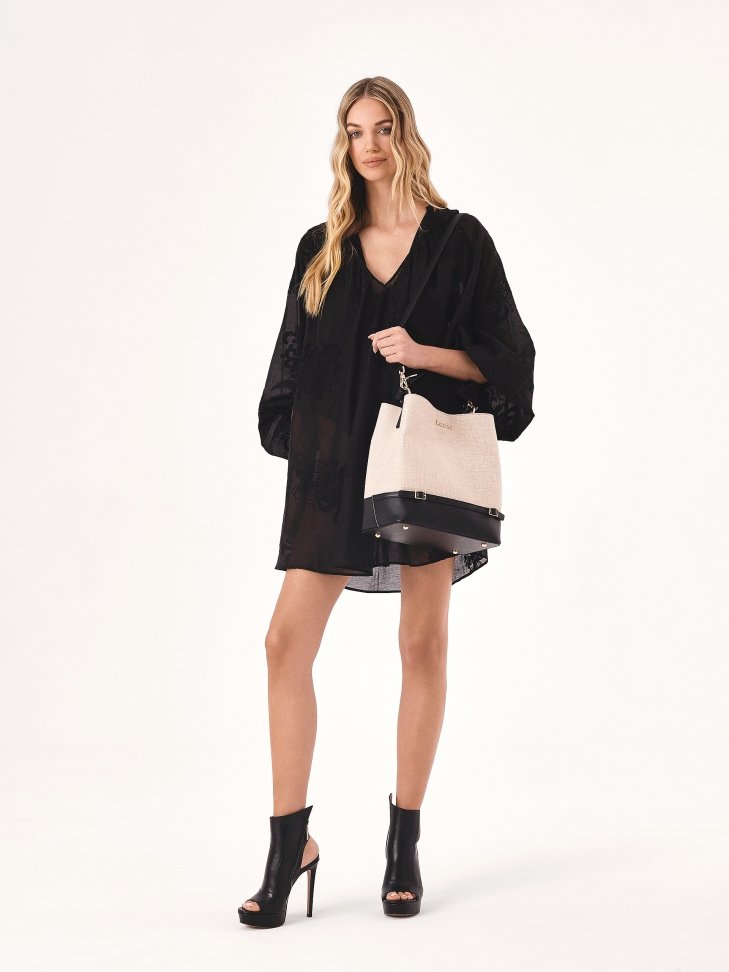 Peep-Toe-Stiefel mit Plateau DILI