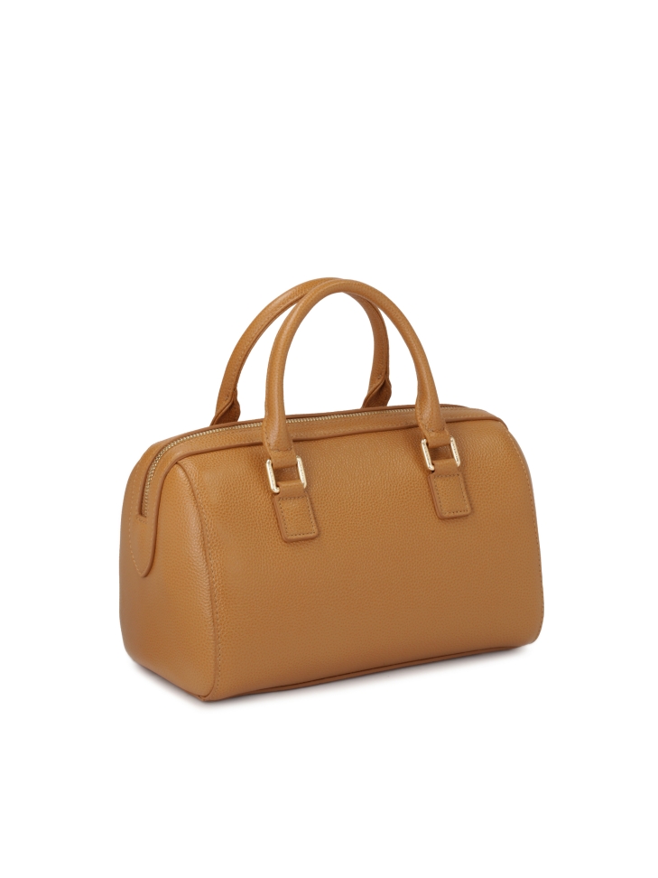 Hellbraune Leder-Kofferhandtasche MELLI