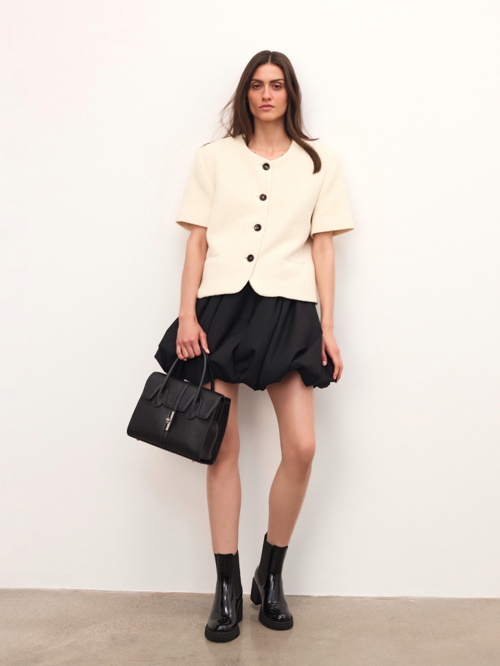 Schwarze Handtasche in Form eines Rüssels FELICITE S