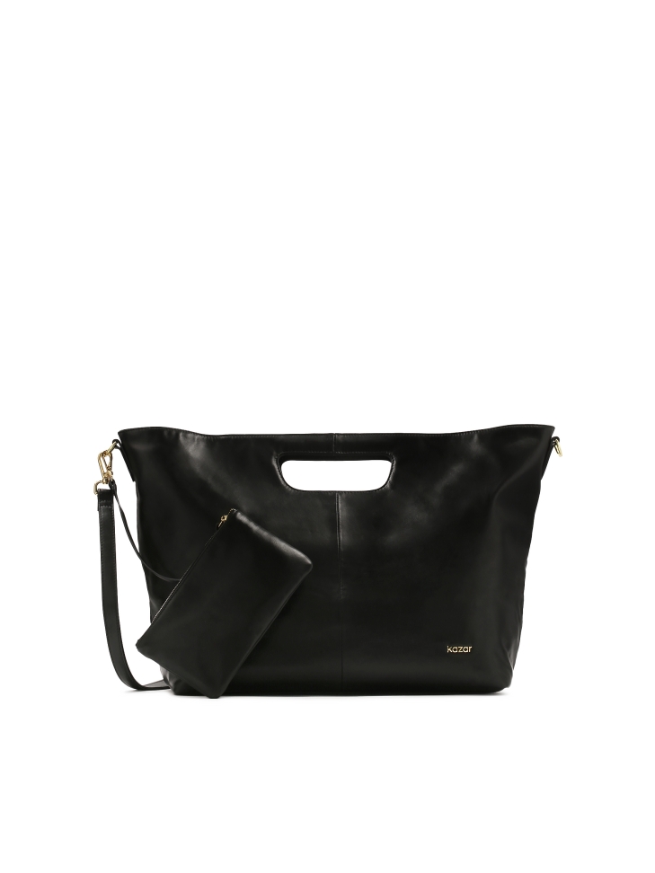 Große Lederhandtasche mit Etui SAVI