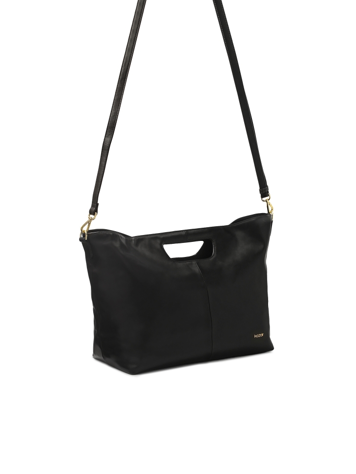 Große Lederhandtasche mit Etui SAVI