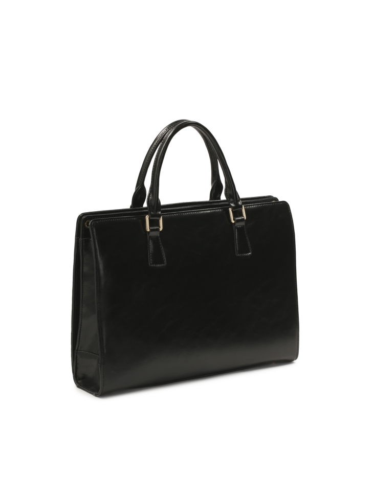 Große steife Tasche mit geprägtem Design CYNTIA