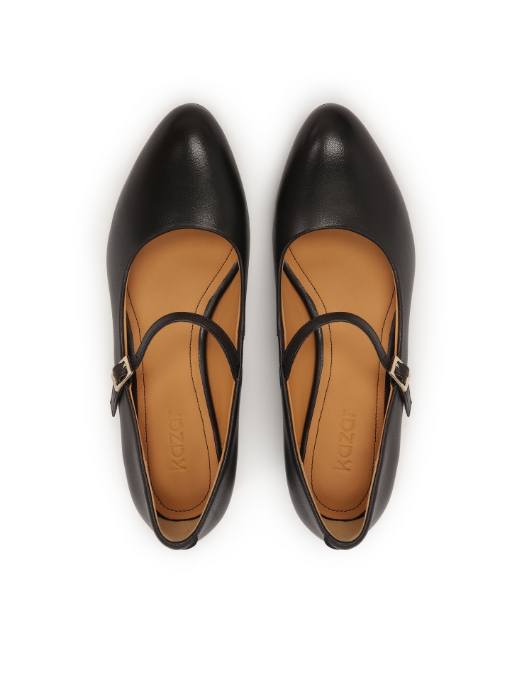 Schwarze Mary Jane Riemchenpumps SIONA