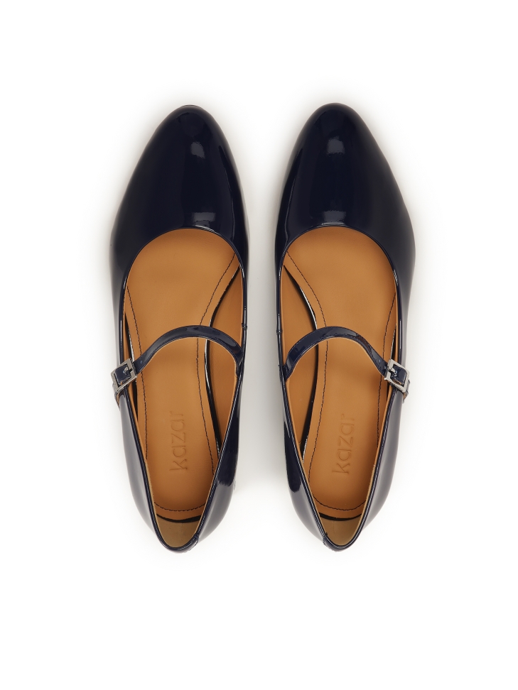 Marineblaue Riemchenpumps  SIONA